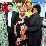 Minister for Communities Victor Dominello, Nellie Enares and her board ASSI-PJ 2012.