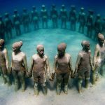 Grenada West Indies - underwater monument to slavery.