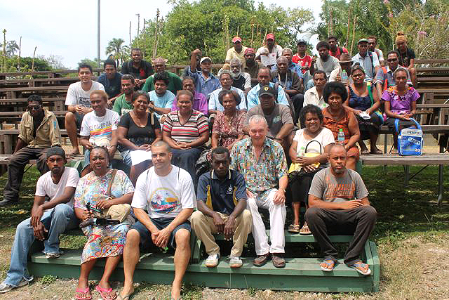 Workshop delegates on final day at Solomon Islands National Museum 2014